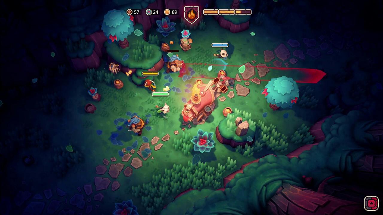 Steam多人合作Roguelite狂野森林Wild Woods 勇敢小猫守护木车前往森林深处