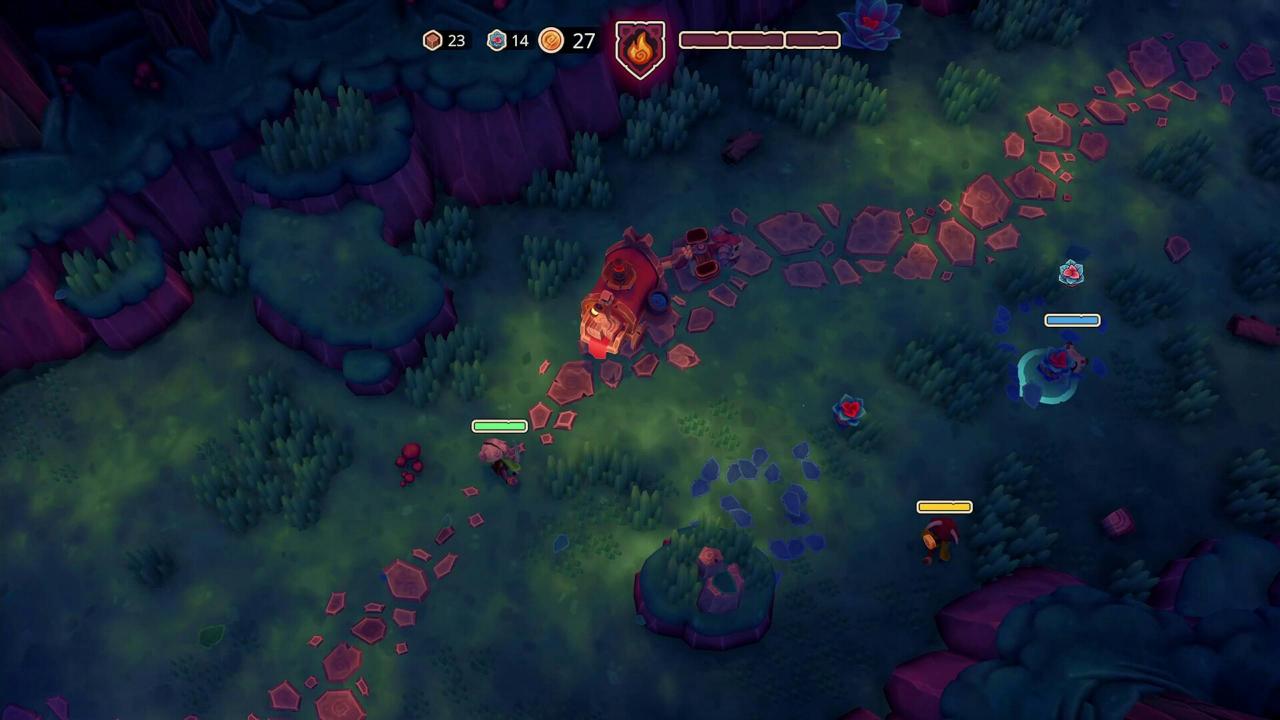 Steam多人合作Roguelite狂野森林Wild Woods 勇敢小猫守护木车前往森林深处