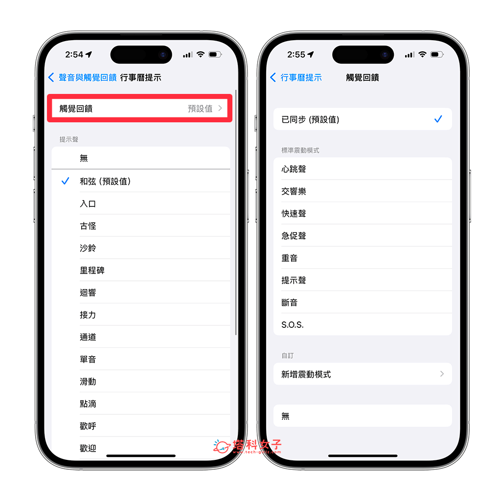 更改 iPhone 行事历提醒声音：设置震动模式