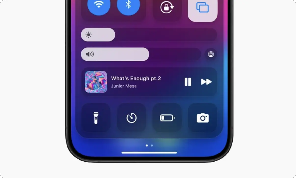 iOS 18 控制中心 设计
