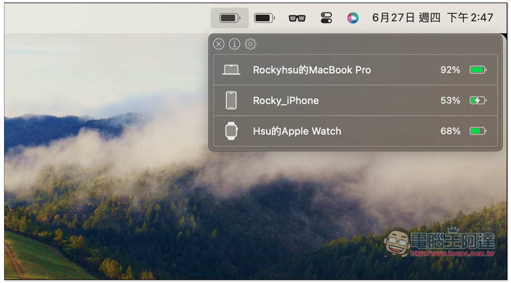 AirBattery 在 Mac 菜单列中实时查看 iPhone、iPad、AirPods、Apple Watch 的电量状况 - 安卓手赚网