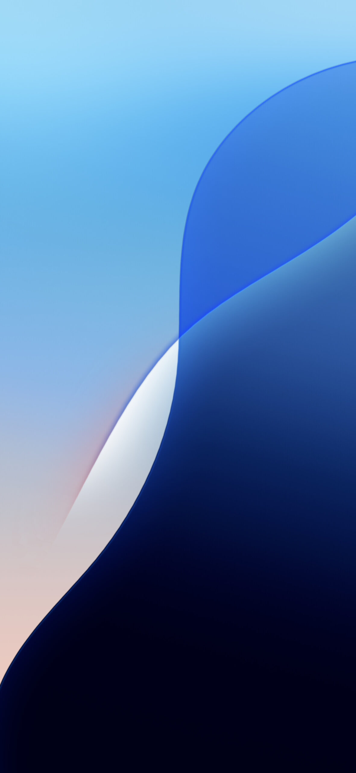 iOS 18 蓝色壁纸下载（浅色）