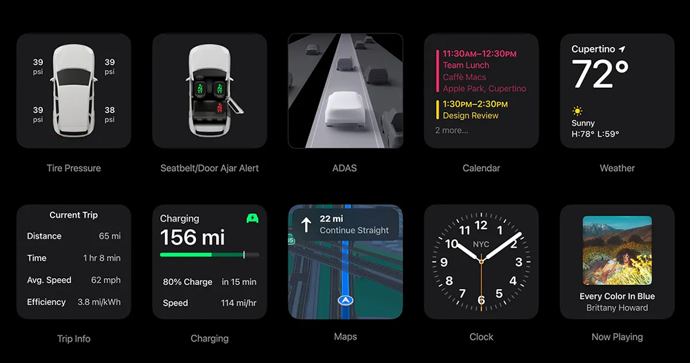 次世代 Apple CarPlay 详细接口曝光，辅助驾驶系统甚至是车辆角度都能显示 - 安卓手赚网