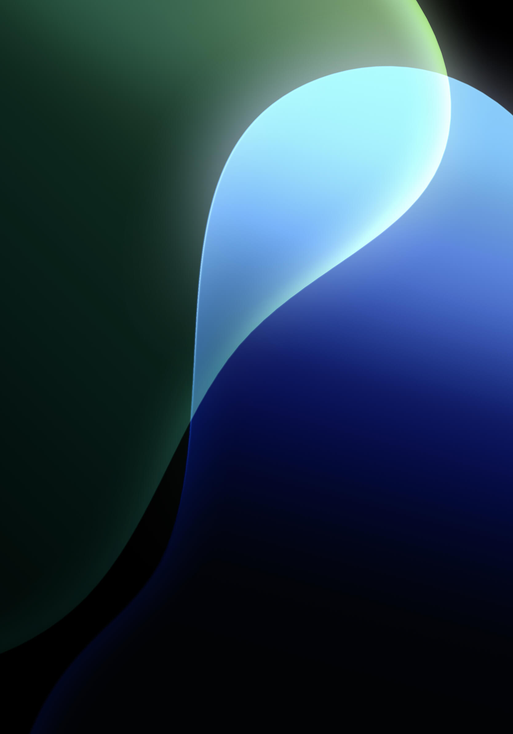 iPadOS 18 绿色桌面下载（深色）