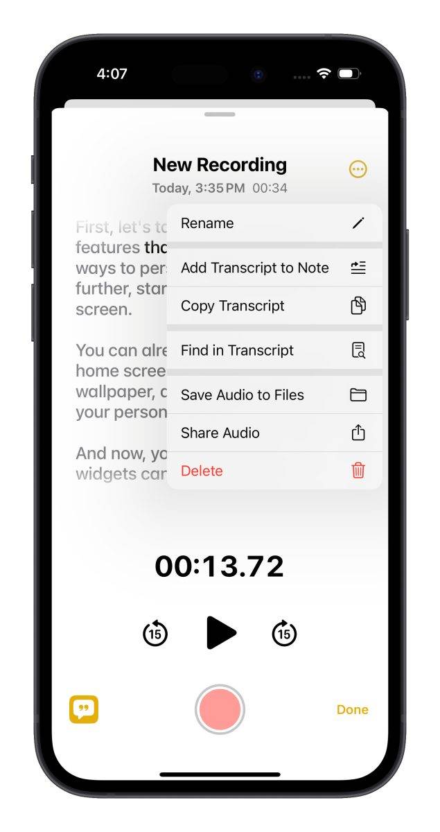 iOS iPhone iOS 18备忘录iOS 18备忘录 语音转文字 数学备忘录 收合段落 重点标注