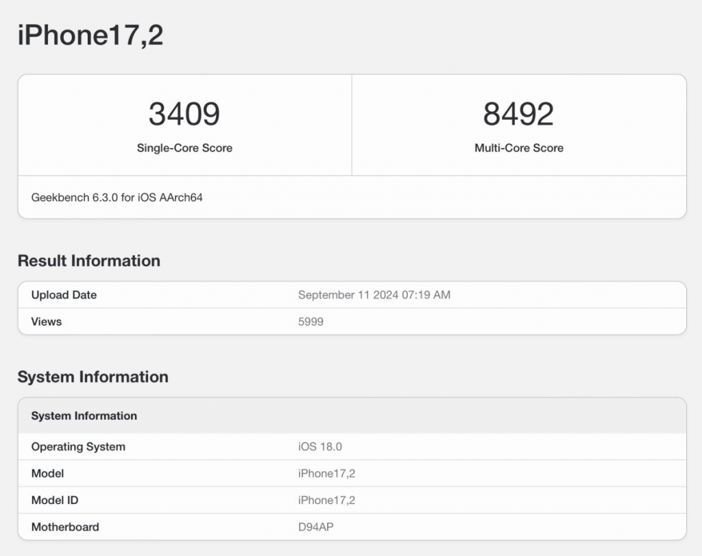 A18、A18 Pro 的 CPU 跑分出炉！ 双双比 A17 Pro 快、A18 Pro 已超车 M1 芯片