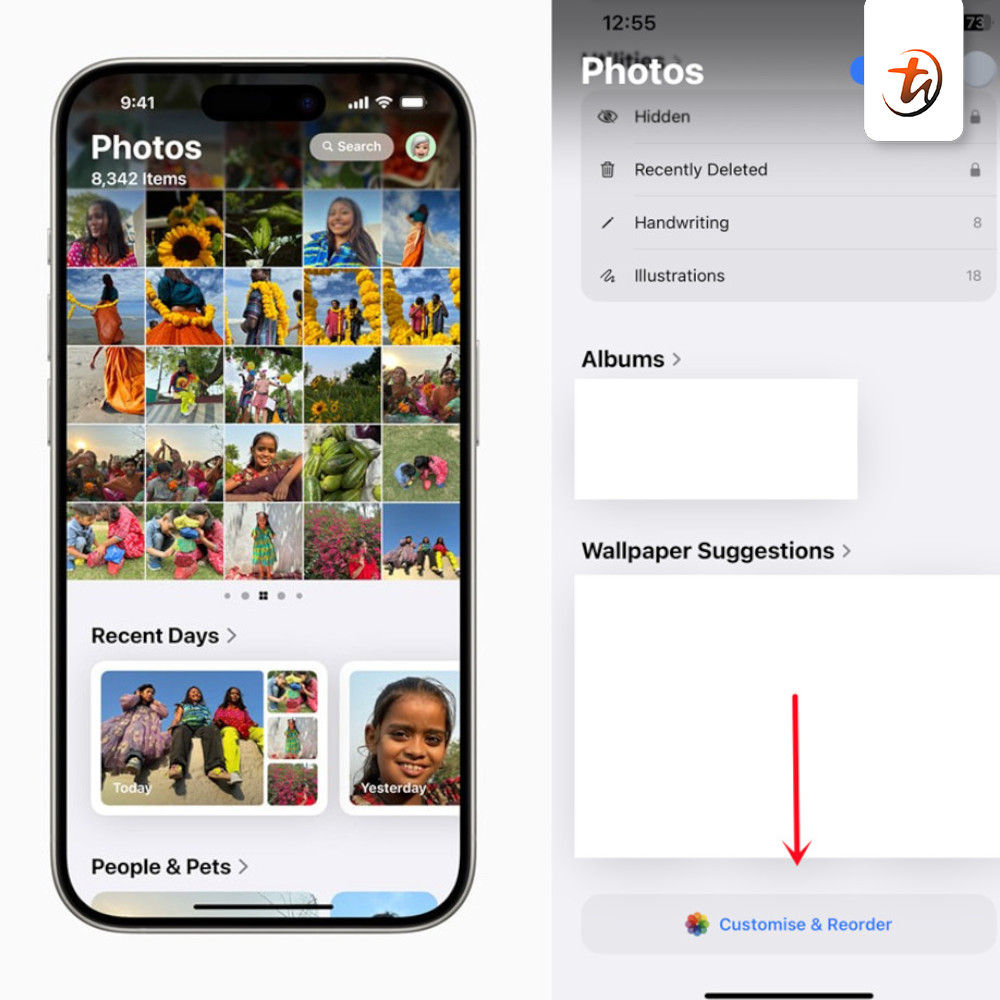 iOS 18 相册界面无法适应？三步教你调整至类似 iOS 17 的布局