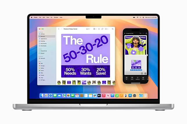 macOS Sequoia 15.1 为 iPhone Mirroring 加入文件拖放传送功能