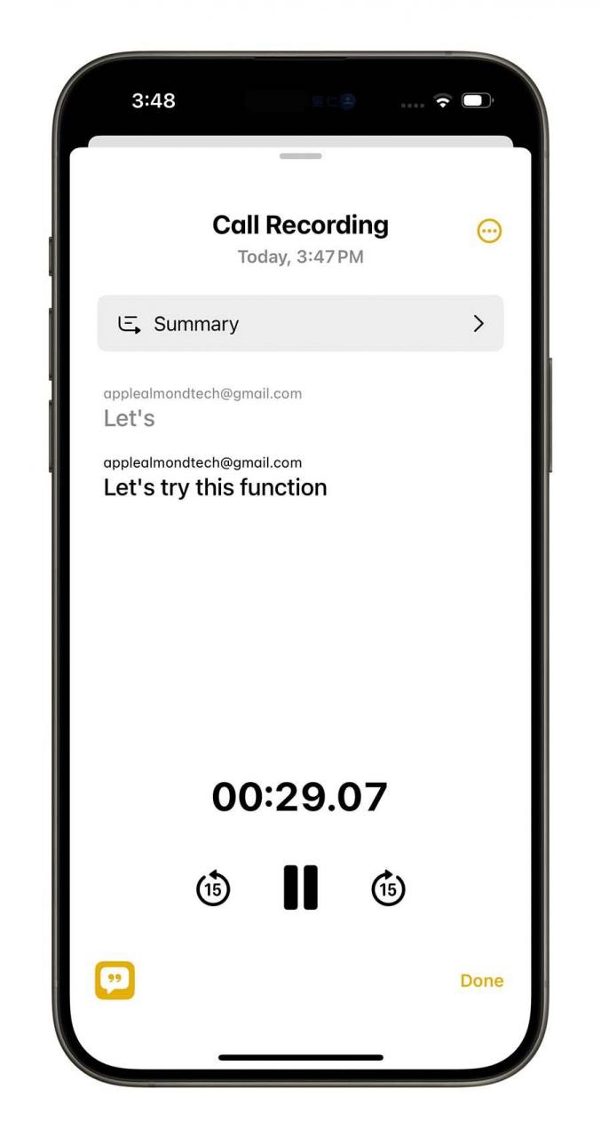 iOS 18.1 iPhone 通话录音