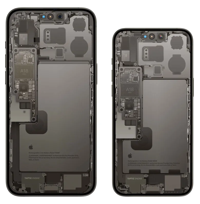 iPhone 16 Pro 零件 X 光透视壁纸分享！ 随时欣赏苹果内部结构的设计美学