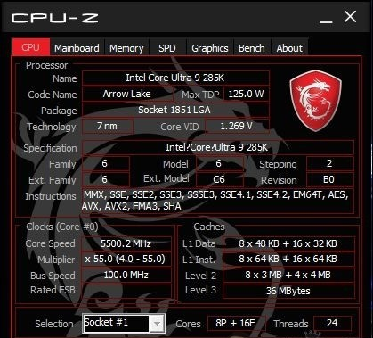 Intel Core Ultra 9 285K 开箱实测：能耗比大幅提升