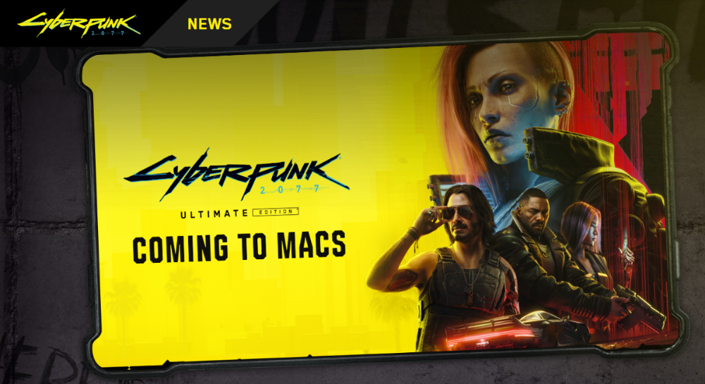 Mac 游戏迷们欢呼！ 《赛博朋克2077》即将登陆 Mac 平台