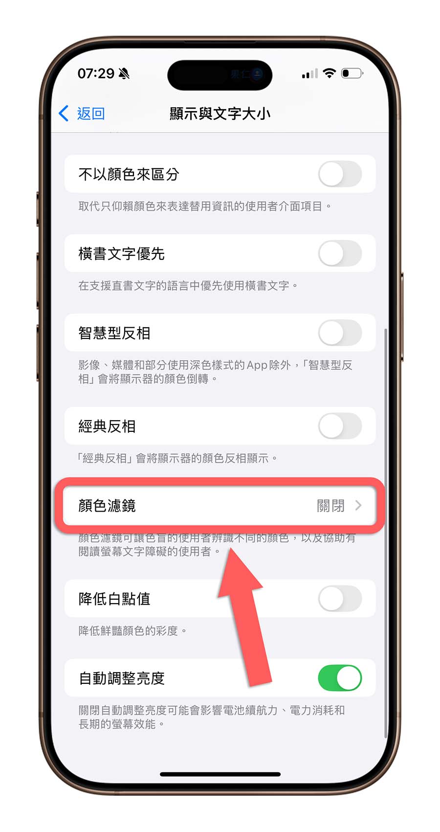 iPhone 颜色滤镜 画面显示 灰阶 辅助使用 彩度