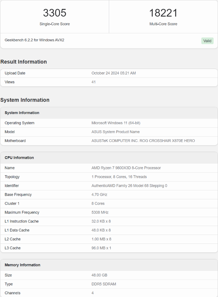 AMD Ryzen 7 9800X3D效能跑分现身Geekbench，单核跟9950X相当，比7800X3D快达25%- 安卓手赚网