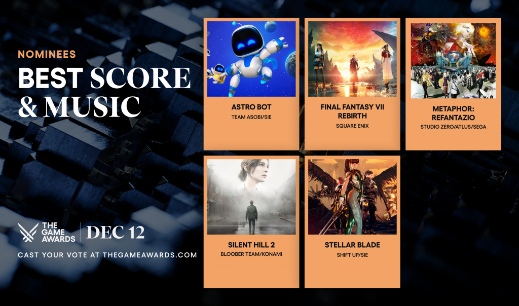 The Game Awards 2024提名揭晓，《Astro Bot》和《最终幻想7 重生》各获七项提名！