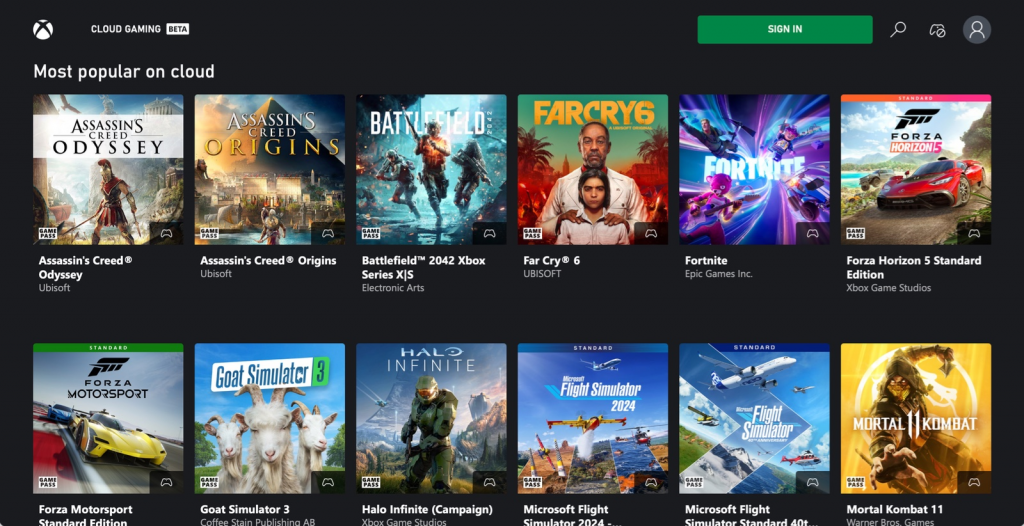 流媒体自己买的游戏，Xbox Cloud Gaming开放Game Pass以外的阵容