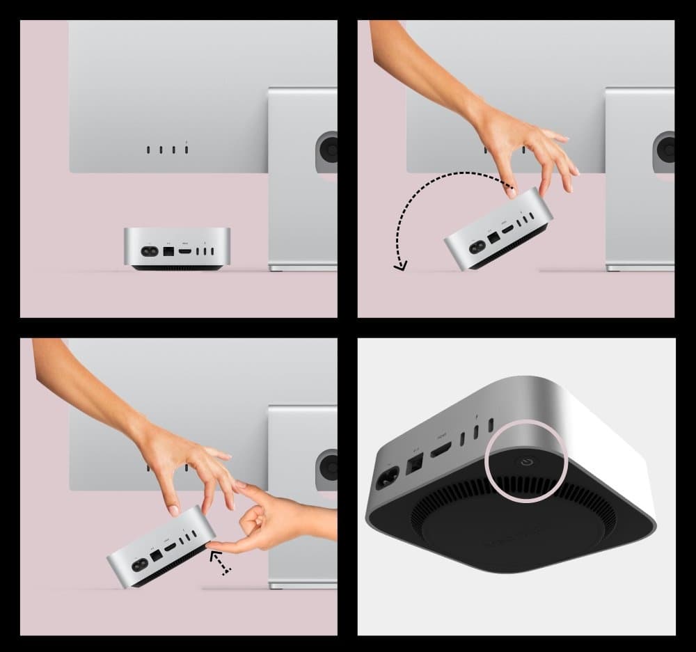 M4 Mac mini 电源键开关机按钮在哪 1