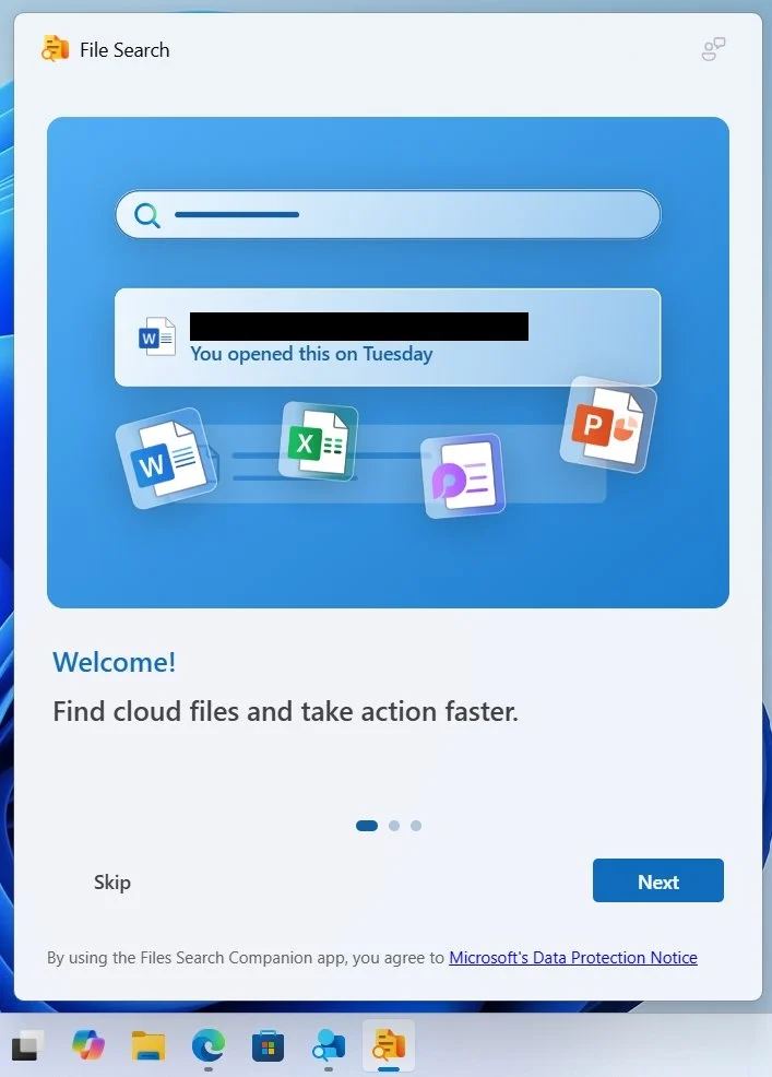 Windows 11 任务列大更新，整合 File Search Companion 精准搜索