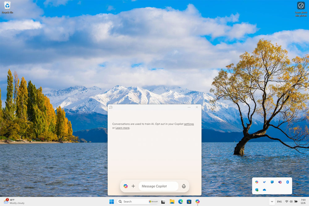 Windows 11 版本机运行 Copilot 应用，事实上是必须使用 1GB RAM 的 WebView