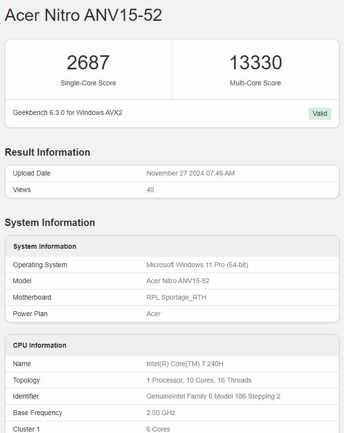 10 核心的Intel Core 7 240H移动处理器跑分抢先泄漏，似乎比 Ultra 5 225F 桌机处理器还快 - 安卓手赚网