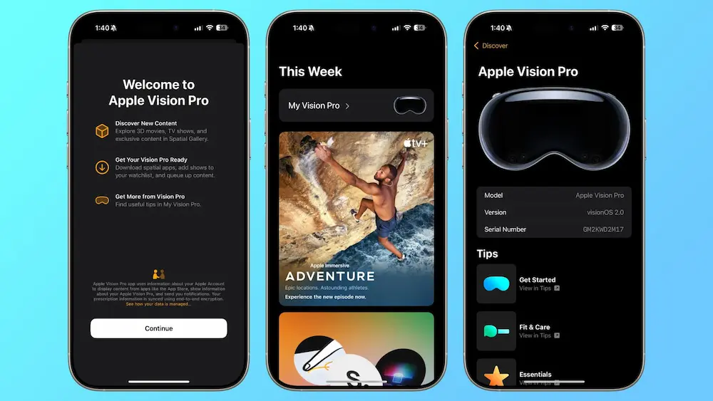 新增 Apple Vision Pro APP