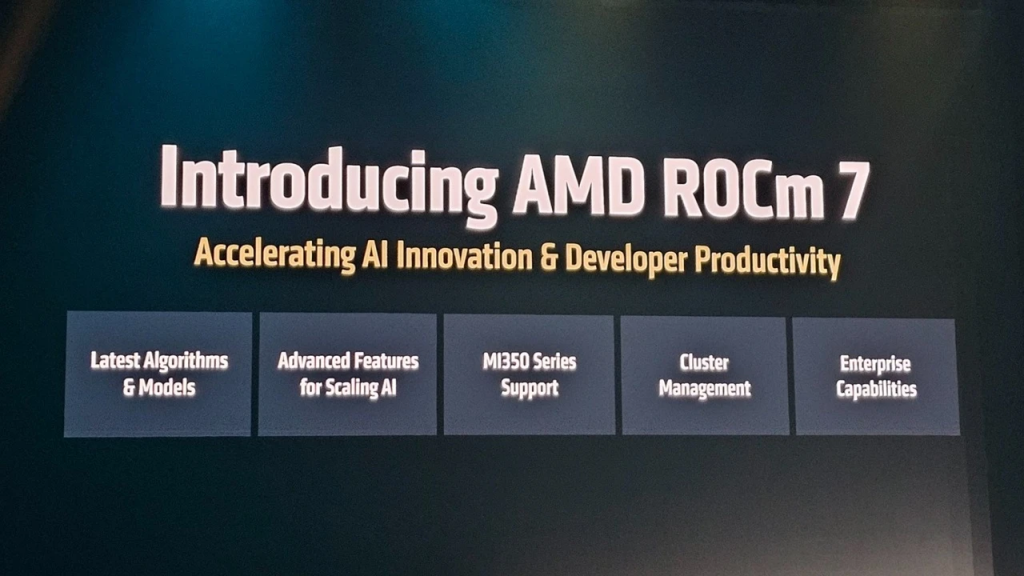 AMD发布ROCm 7平台，支持MI350 AI加速器