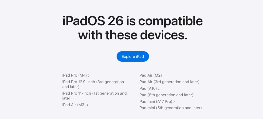 WWDC WWDC 2025 iPad iPadOS iPadOS 26 iPadOS 26 支持机型