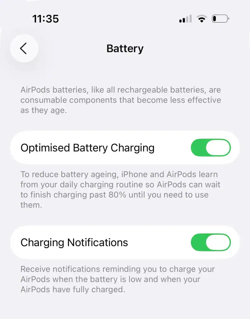 AirPods 充电智能升级 iOS 26 将主动提醒电量不足
