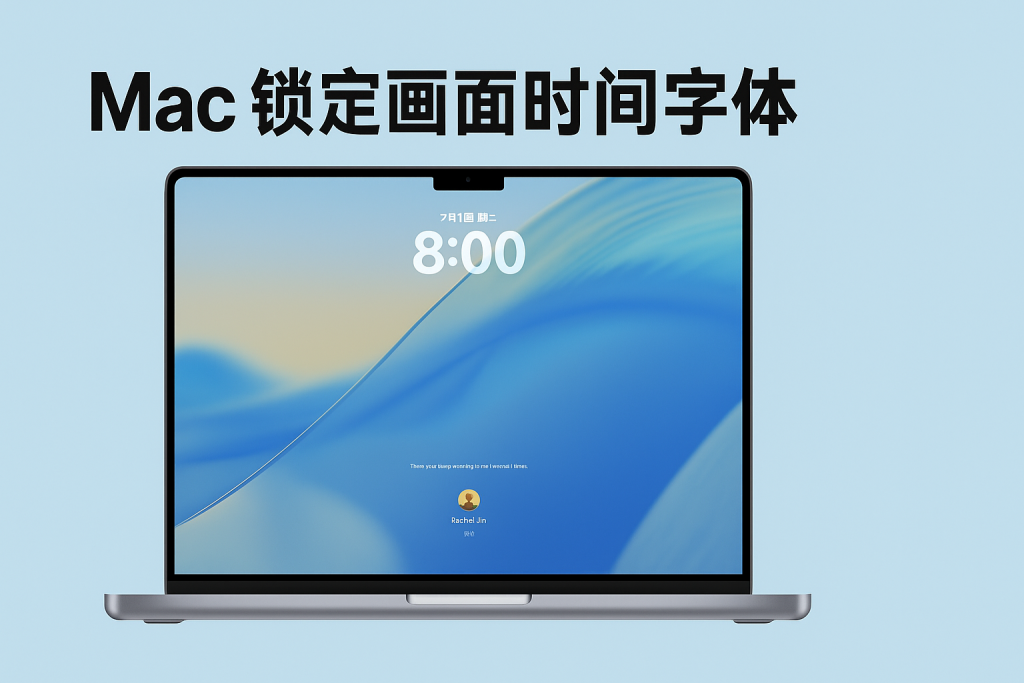 Mac 锁定画面时间设定教学，教你更改喜欢的时钟字体样式！