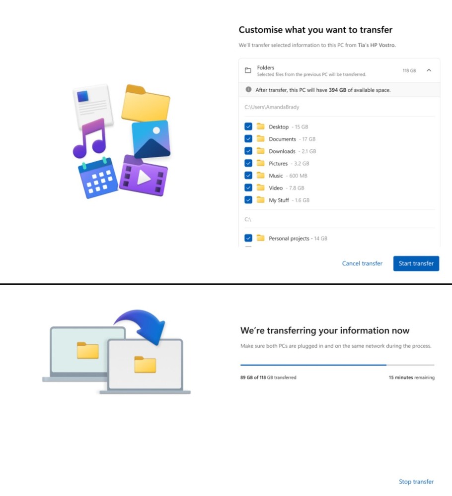 微软确认推出一键将旧电脑数据转移到 Windows 11 新电脑的工具，这些是能转移和不能转移的内容 - 安卓手赚网