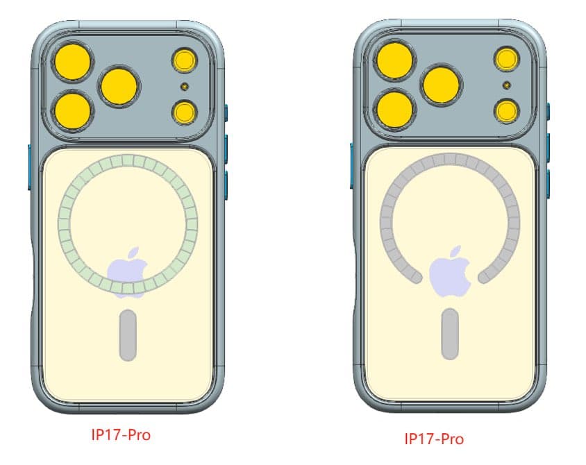 CAD设计图证实Apple Logo标志从iPhone 17 Pro进行重新调整
