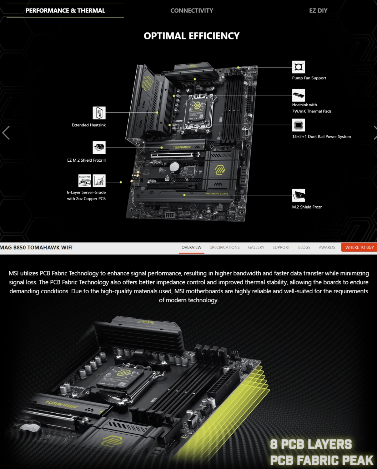 2025 下半年，微星推出新 MAG B850 TOMAHAWK WIFI 主板！