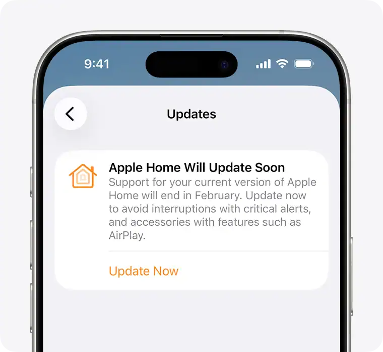 苹果提醒Apple Home用户更新架构 否则配件将无法运作