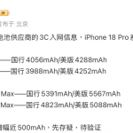 3C 认证数据库泄密? iPhone 18 Pro、Pro Max 详细电池容量数据首度曝光