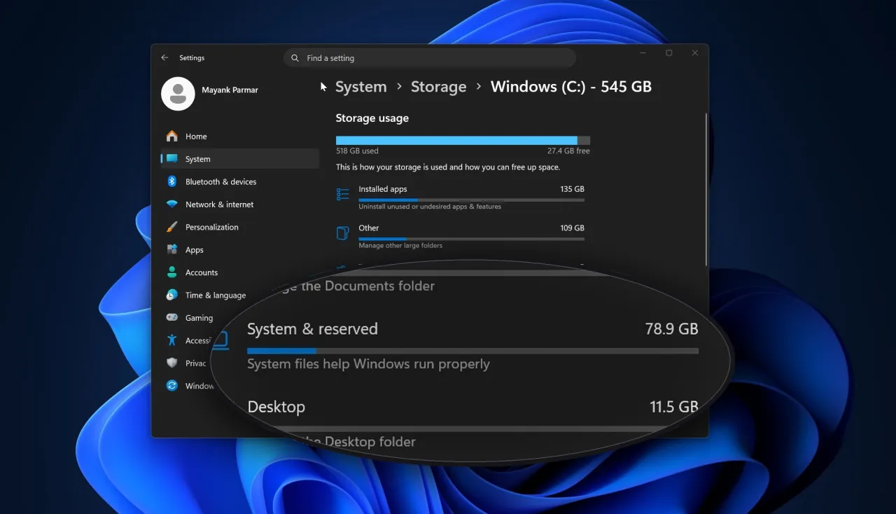 Windows 11 爆储存异常! 轻松吞噬 513GB 硬盘空间